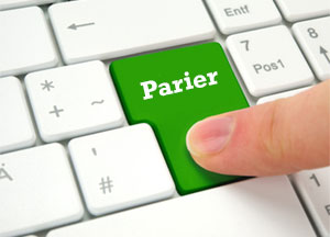 touche clavier verte parier